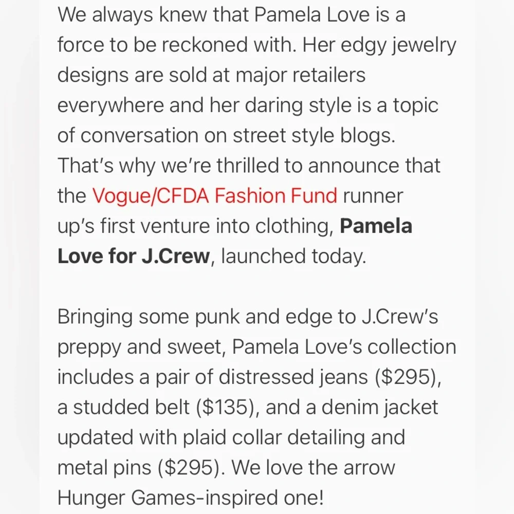 J. Crew crew pamela